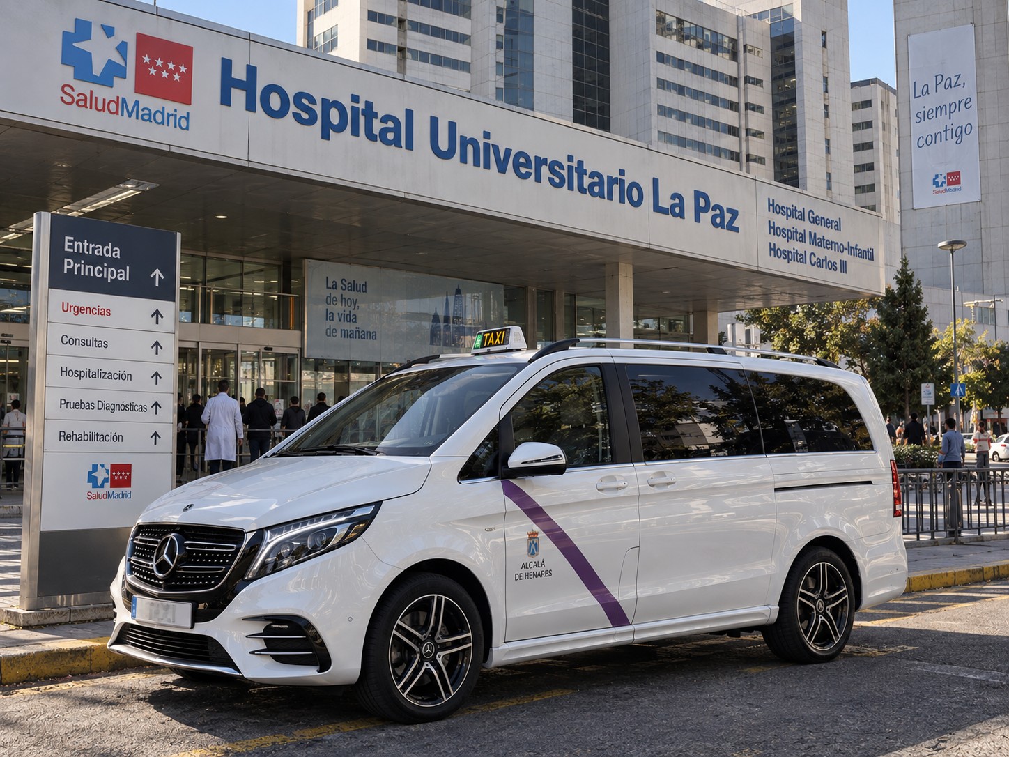 Taxi entre Alcalá de Henares y Hospital Universitario La Paz